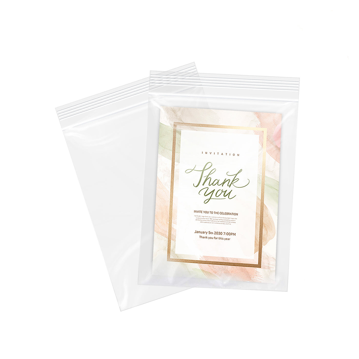 5" x 7" Zip Poly Bags 2 Mil Reclosable Plastic Zip Lock Bags