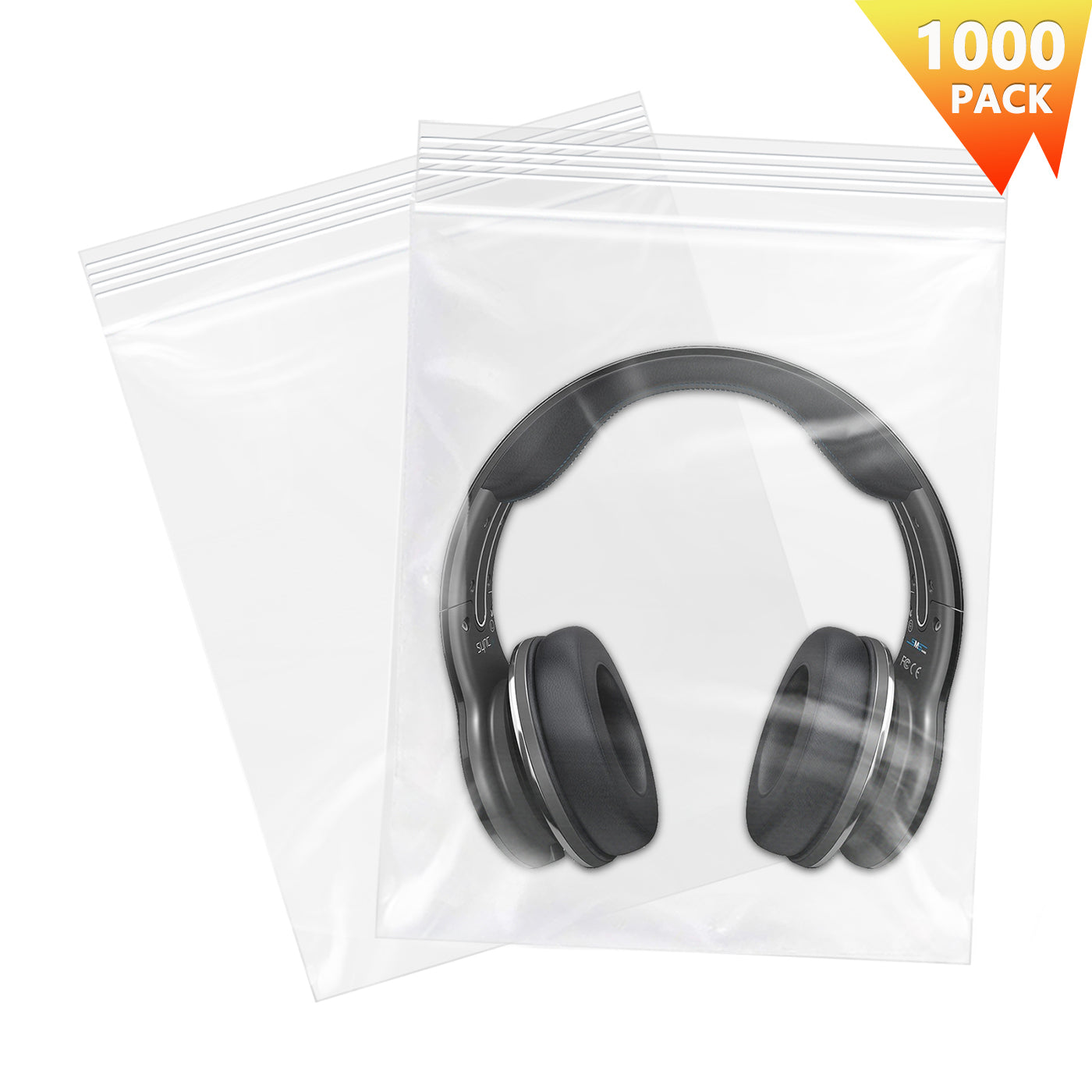 10" x 13" Zip Poly Bags 2 Mil Reclosable Plastic Zip Lock Bags
