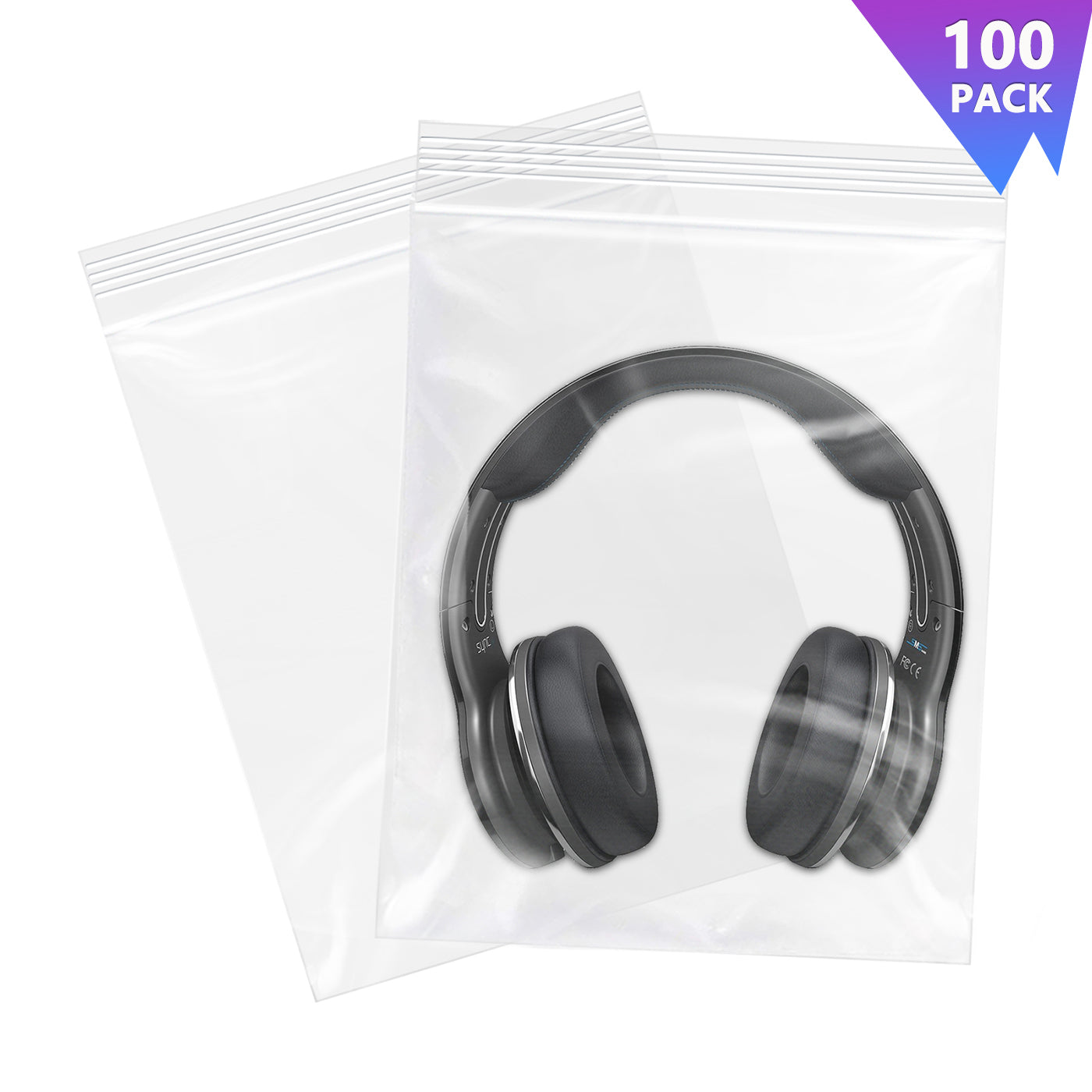 10" x 13" Zip Poly Bags 2 Mil Reclosable Plastic Zip Lock Bags