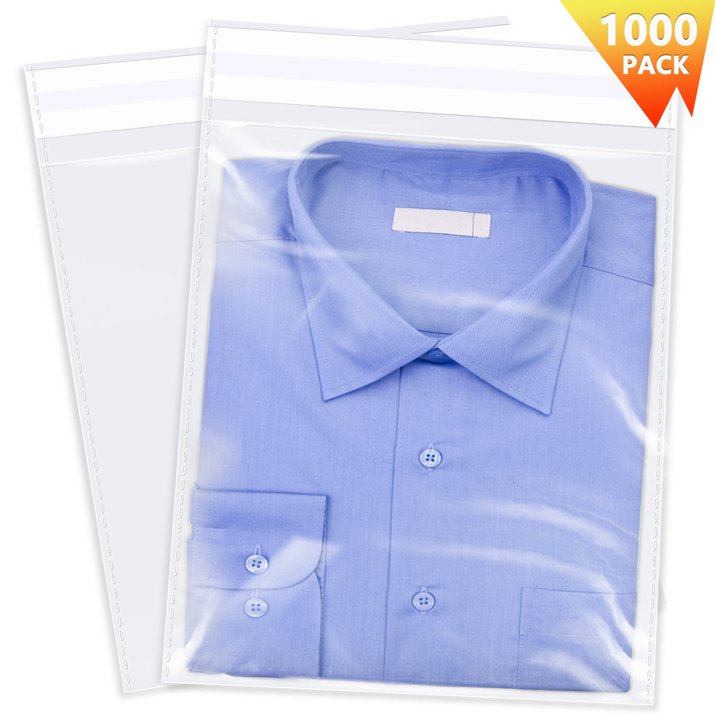11" x 14" Clear Plastic Cellophane Bags Resealable Plastic Poly Bags