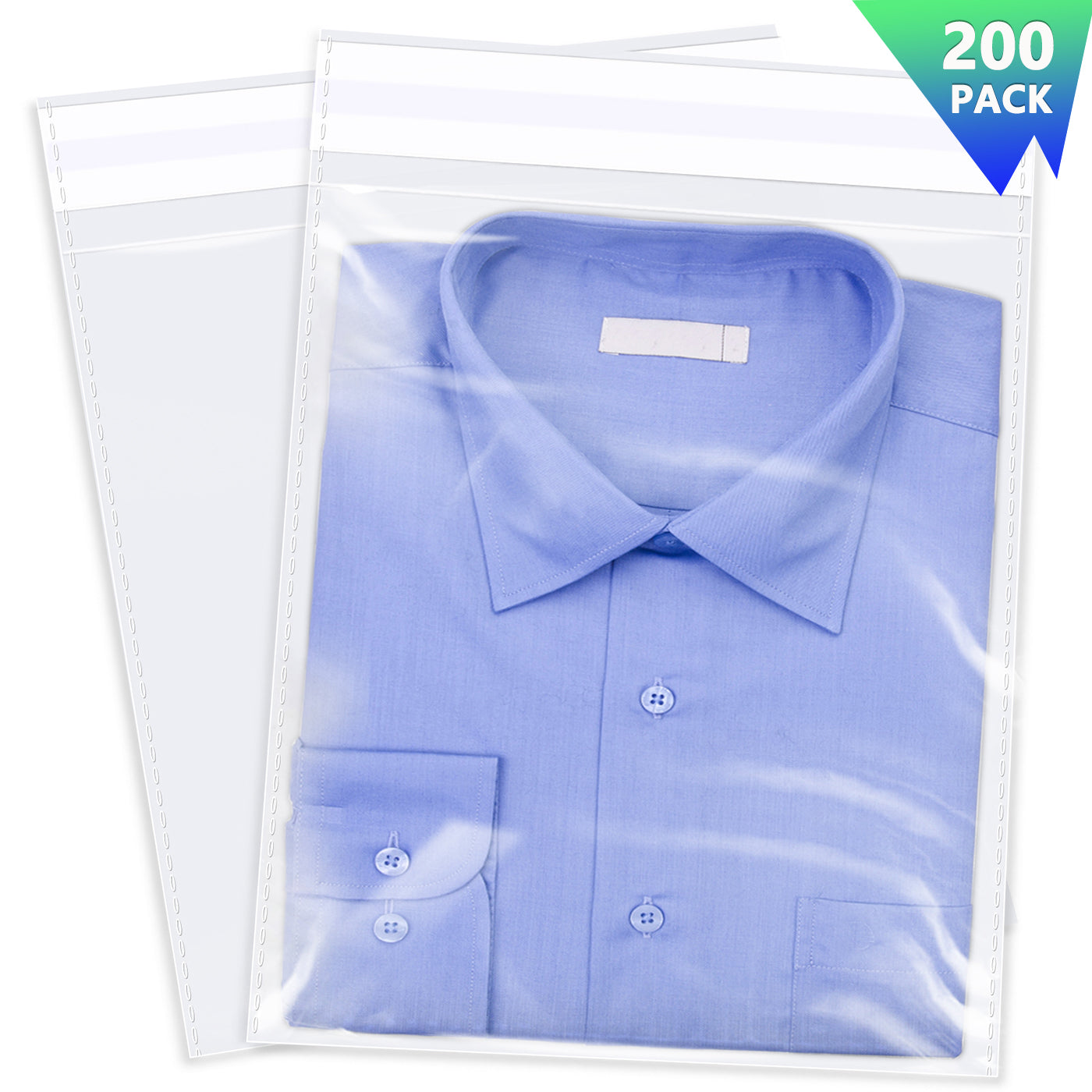 11" x 14" Clear Plastic Cellophane Bags Resealable Plastic Poly Bags