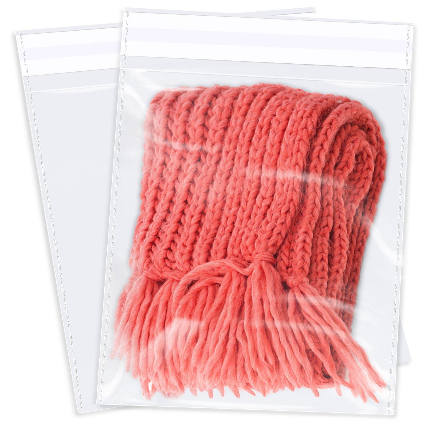 13" x 15" Clear Plastic Cellophane Bags Resealable Plastic Poly Bags