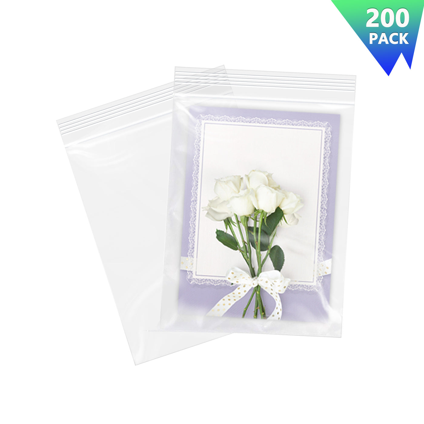 6" x 9" Zip Poly Bags 2 Mil Reclosable Plastic Zip Lock Bags