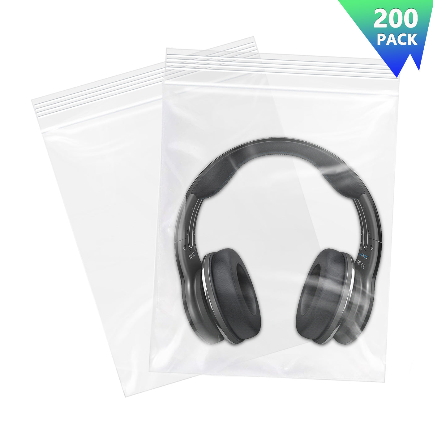 10" x 13" Zip Poly Bags 2 Mil Reclosable Plastic Zip Lock Bags