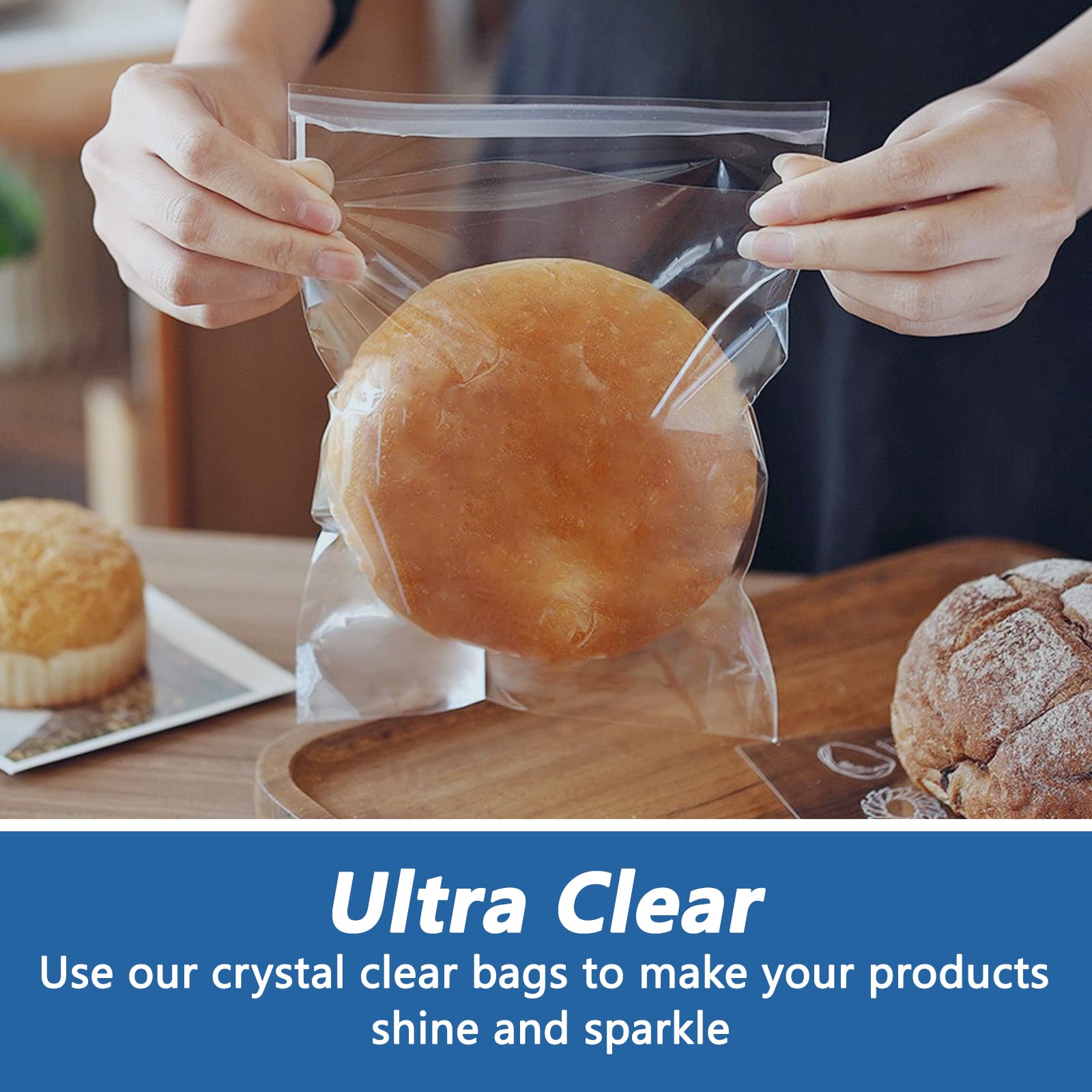 biodegradable cellophane bags 13" x 15"