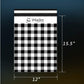 Imailer Mailing Shipping Bags with Self Seal Strip Poly Mailers Black Gingham Plaid Shipping Bags