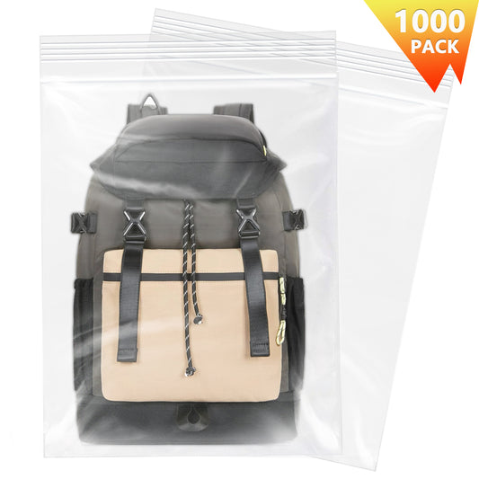 Reclosable Poly Bags-Zip Lock Bags 1000 pack - 2.0 Mil