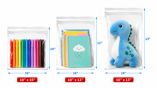 Reclosable Poly Bags-Zip Lock Bags 100 pack - 2.0 Mil