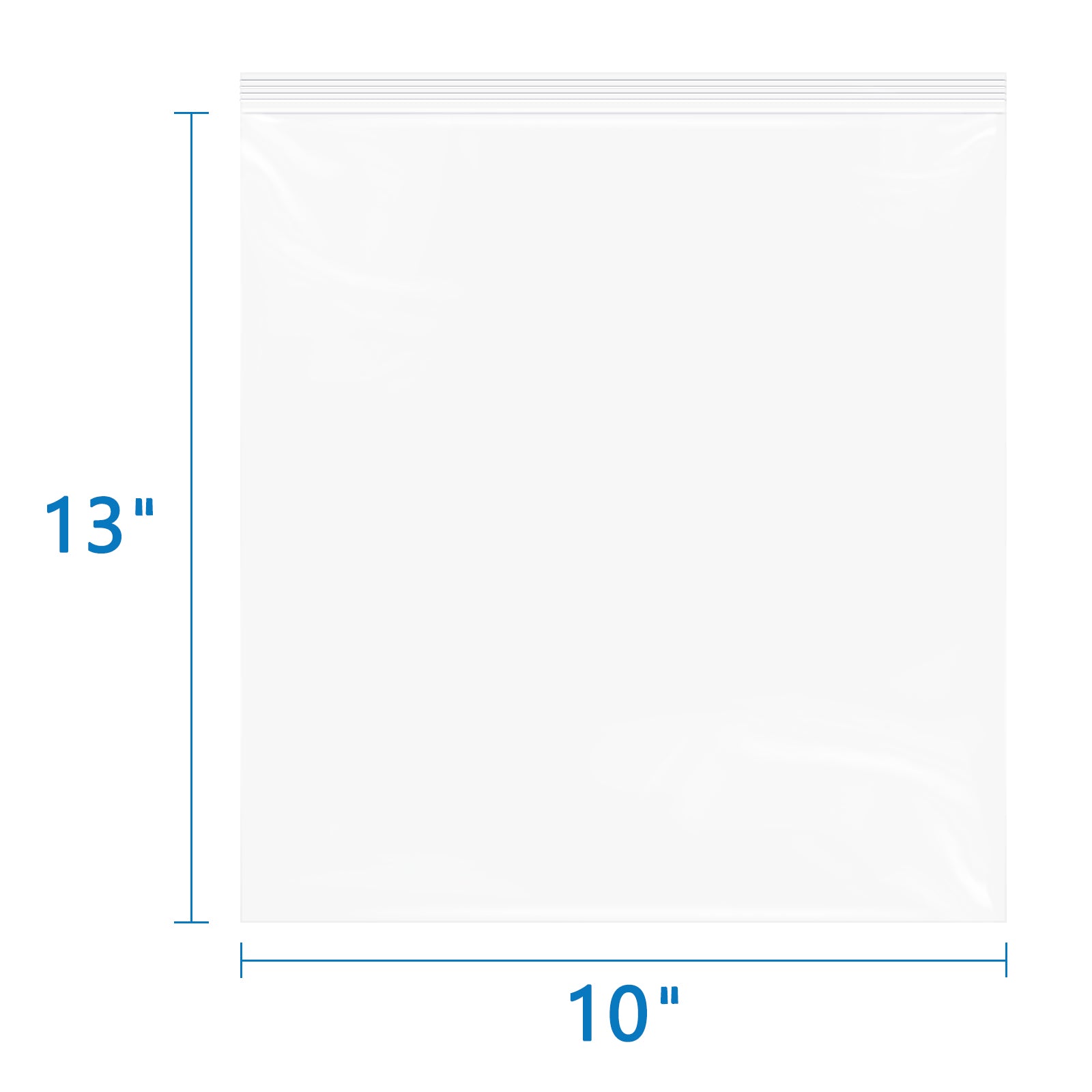 6 Mil 10" x 13" Thick Zip Bags 50 Pack Durable Reusable