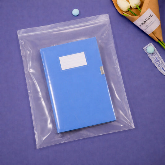 2 Mil 11" x 13" Resealable Clear Poly Zip Bags 100 Pack