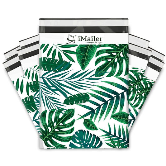 Imailer Poly Mailer Envelope Tropical Leaf Mailing Shipping Package Bags-Self Seal