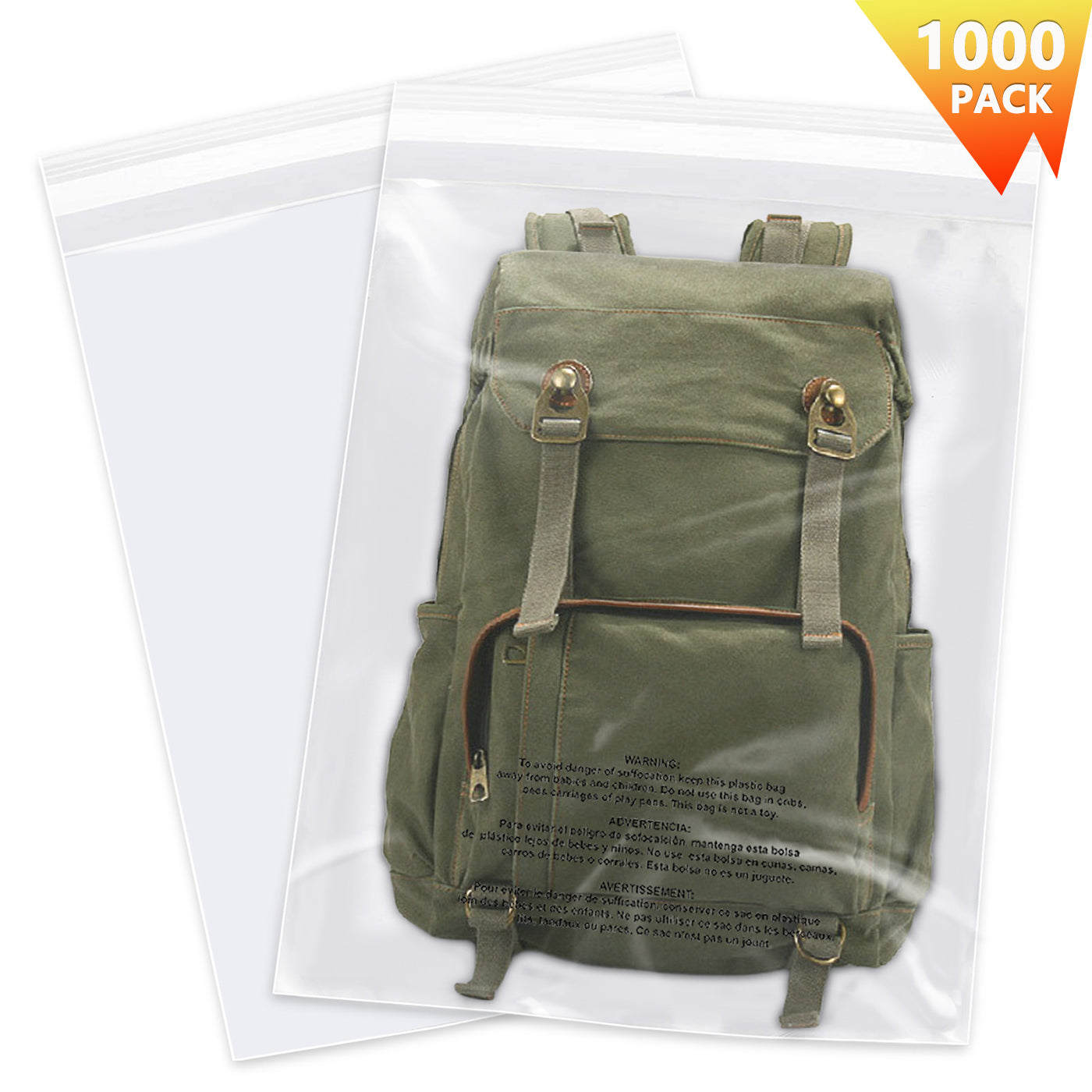 iMailer Warning Bags-1000 Count