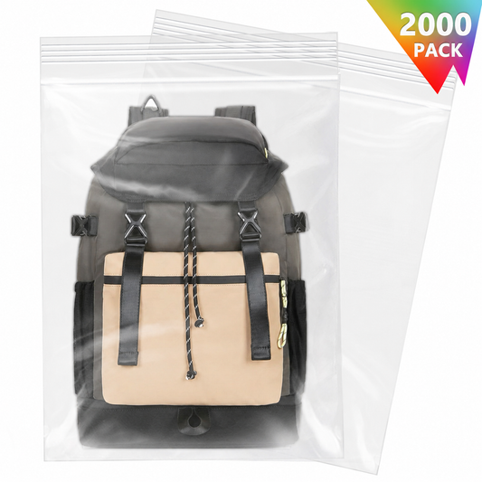 Reclosable Poly Bags-Zip Lock Bags 2000 pack - 2.0 Mil