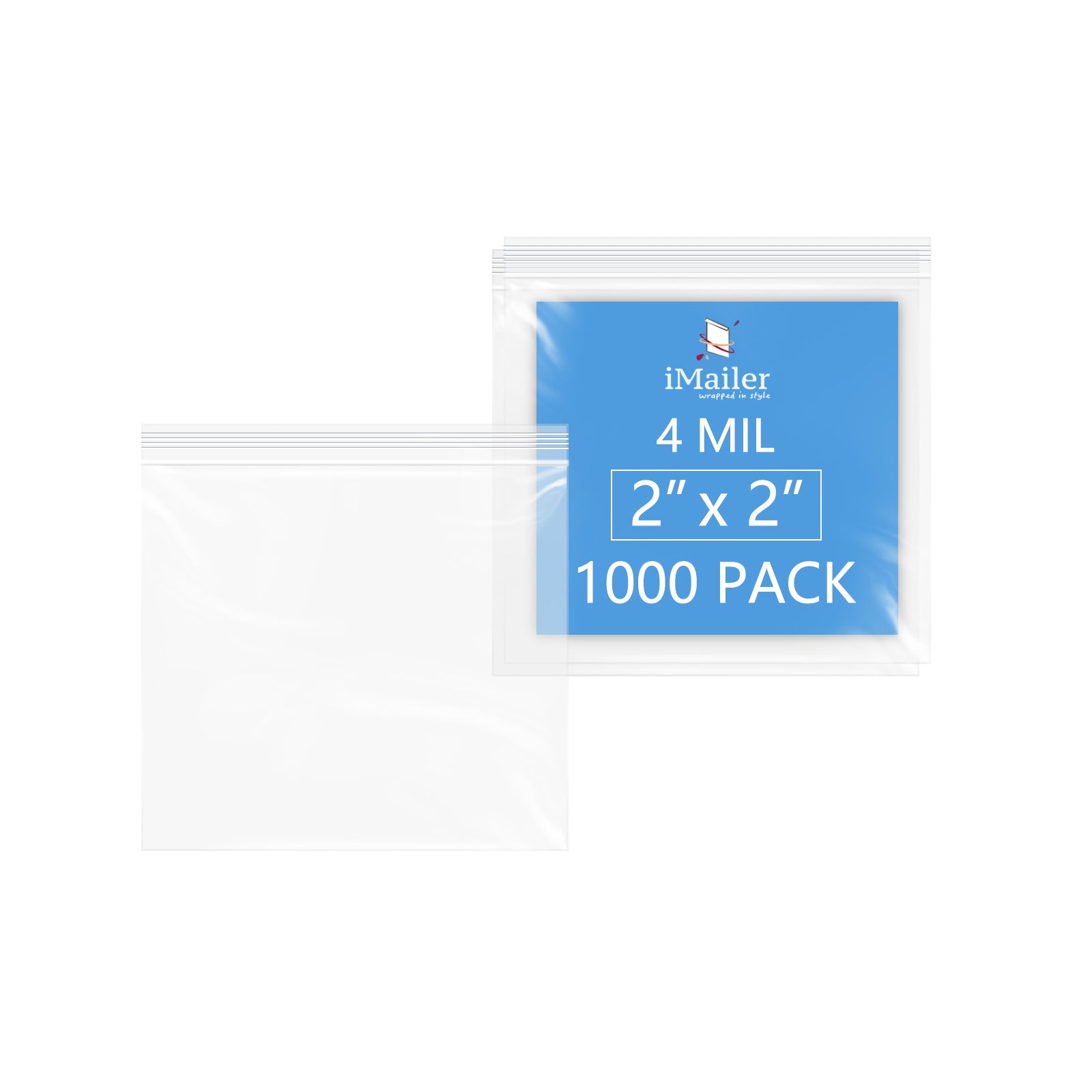 4 Mil, 2" x 2" Heavy Duty Reclosable Poly Bags