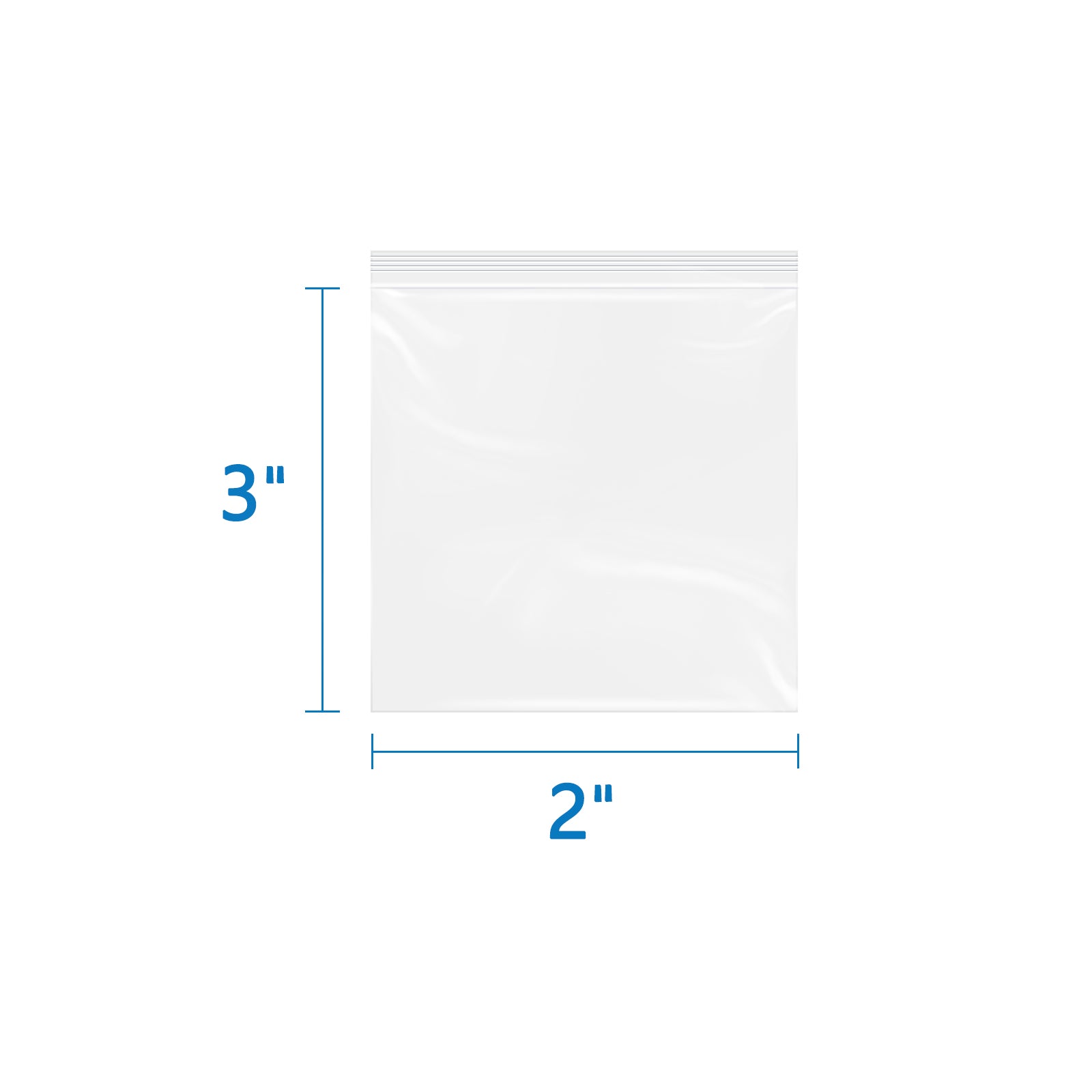6 Mil 2" x 3" Thick Zip Bags 500 Pack Heavy-Duty and Reusable