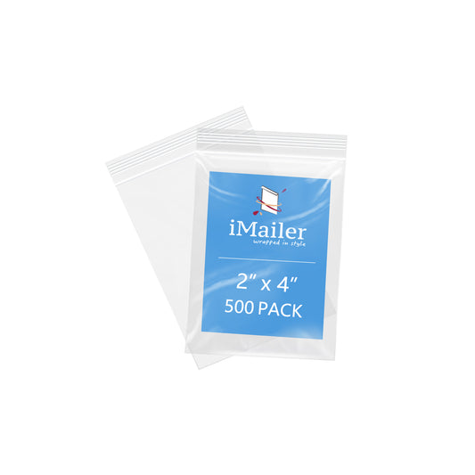Small Clear Zip Bags 2 Mil 2" x 4" 500 Pack