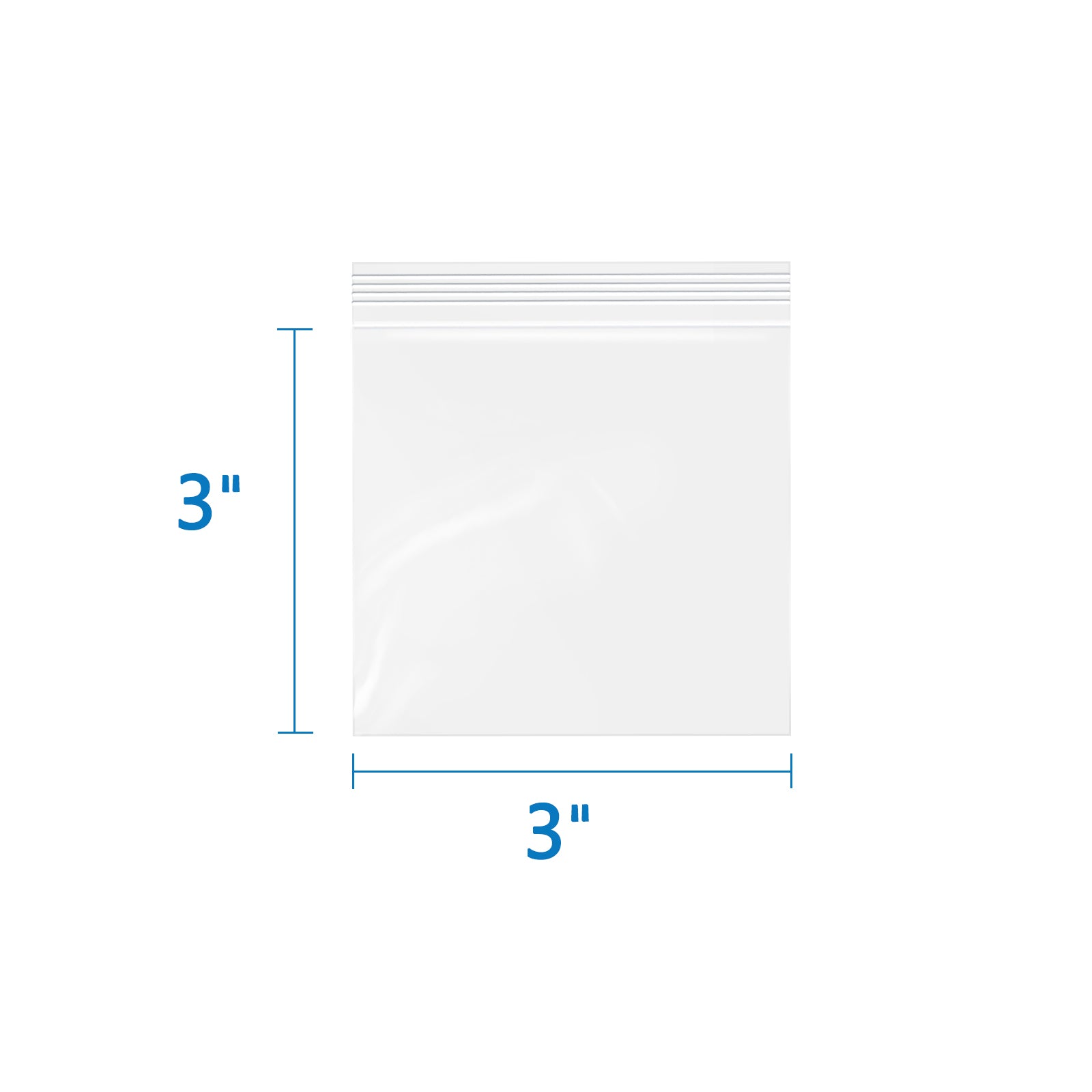 4 Mil Heavy Duty 3" x 3" Reusable Zip Lock Bags