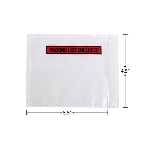 4.5" x 5.5" Self-Adhesive Packing List Envelopes 500 Pack