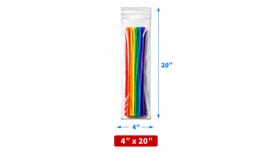 Reclosable Poly Bags-Zip Lock Bags 200 pack - 2.0 Mil