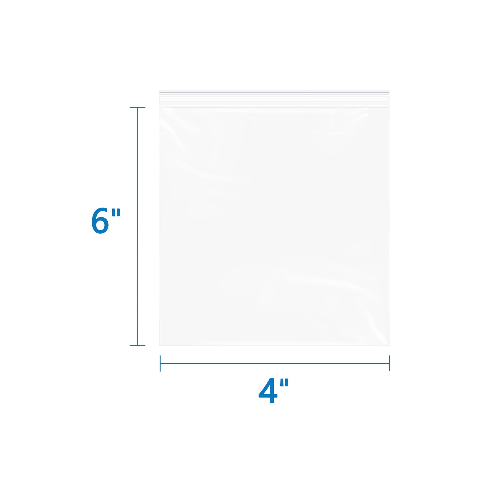 6 Mil 4" x 6" Thick Zip Bags 100 Pack Heavy Duty Reusable