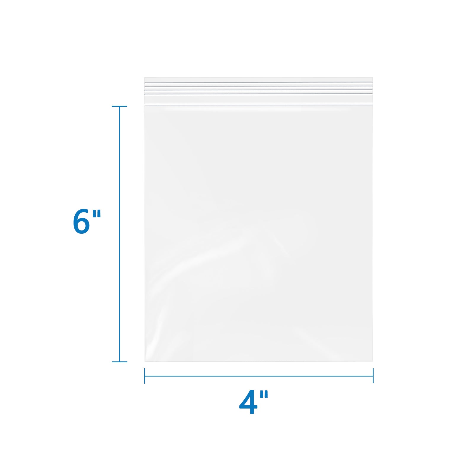 4 Mil 4" x 6" Heavy-Duty Reusable Zip Bags – 500 Pack