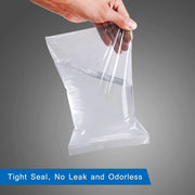 Reclosable Zip Poly Bags with Resealable Lock Seal Zipper Medium Size