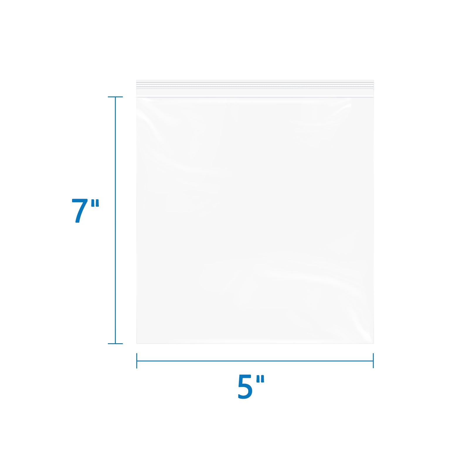 6 Mil 5" x 7" Heavy-Duty Zip Bags 100 Pack Reusable