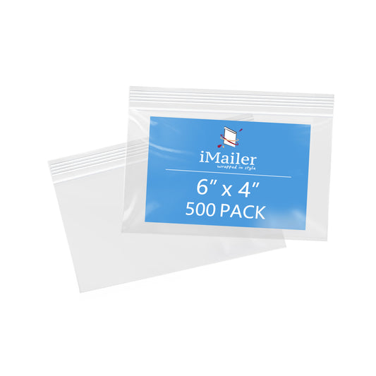 6" x 4" Clear Resealable Zip Bags 500 Pack