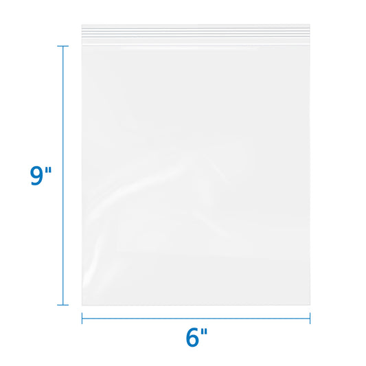4 Mil Heavy-Duty 6" x 9" Resealable Zip Bags – 100 Pack