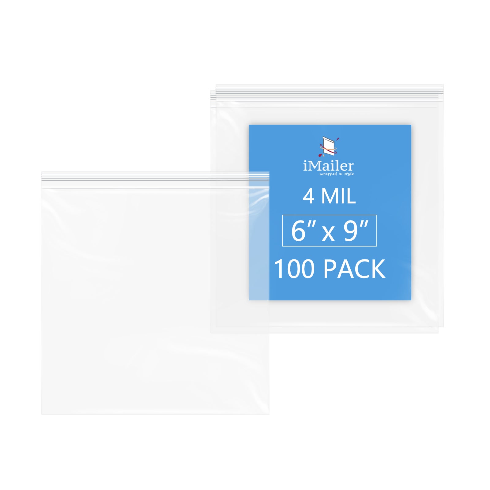 4 Mil Heavy-Duty 6" x 9" Resealable Zip Bags – 100 Pack