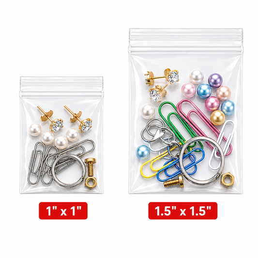 Reclosable Poly Bags-Zip Lock Bags 1000 pack - 2.0 Mil