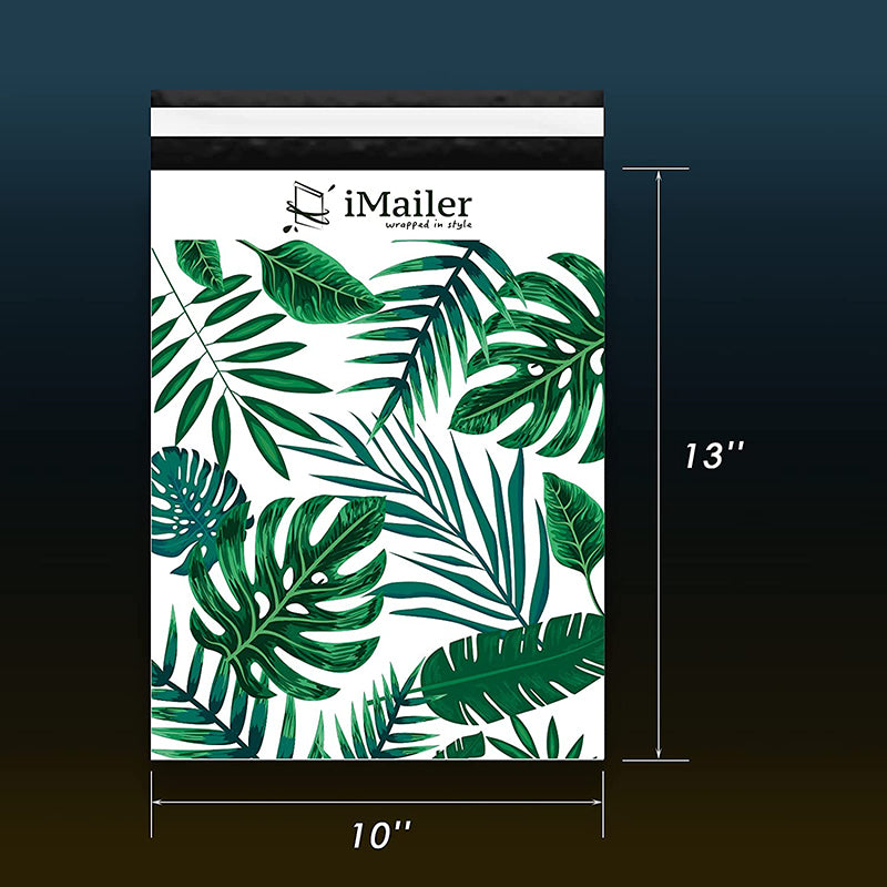 Imailer Poly Mailer Envelope Tropical Leaf Mailing Shipping Package Bags-Self Seal