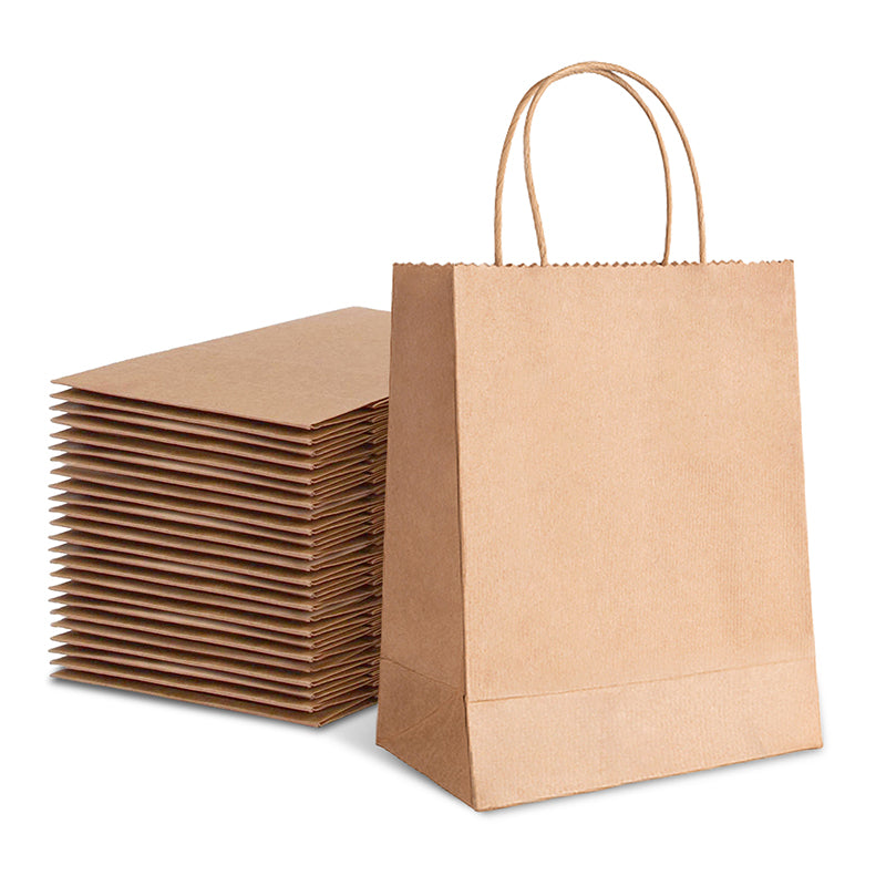 Imailer Kraft Paper Brown Bags 8x4.25x10.5 Inch 100Pcs Gifts Bags Party Bags Shopping Bags